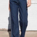 Brandy Melville Talia Dark Wash Cargo Jeans Photo 0