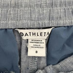 Athleta Linen Cabo Jogger Pants Blue Chambray Travel Beach Outdoor Summer Size 8 Photo 8