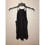 Nine Britton Women's Black Sleeveless Halter Top Pink Floral Dots Size M Photo 1
