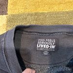 American Eagle Charcoal Grey Graphic Crew Neck Sweatshirt Cropped Size Large Photo 2