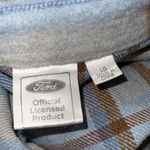 FORD official licensed product oversized large button up plaid flannel blue Photo 2