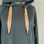 Brunello Cucinelli  Pockets Hoodie Dress Womens Large Black Long Sleeve Italian Photo 1