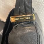 Juicy Couture Vintage  Black Leather Shoulder Bag Gold Twist Lock Detail | Y2k Photo 4
