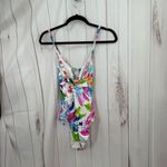 La Blanca Women’s 6 White Floral Strappy One Piece Swim Photo 3