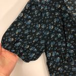 Pam & Gela Floral V Neck Silk Dress Short Sleeves Size Small Photo 3