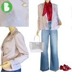 House of Harlow 1960 MISTY LILAC DOUBLE BREASTED BLAZER (S) Photo 1