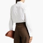 Nili Lotan Reina Crochet Trim White Cotton Poplin Shirt XS NWT India Photo 1