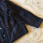Chico's Design Black Denim Embellished Trucker Jacket sz XL Photo 10