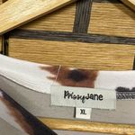 Prissy Jane Cow Print Raglan Tee‎ Size XL Gray Photo 3