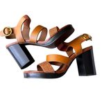 See By Chloe See by Chloé - NIB Lyna Leather Glitter Accent Platform Sandals Sz 38 Photo 12