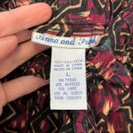 Anna and Frank 100% silk pull on pants size large art deco abstract geometric Red Photo 6