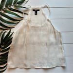 Forever 21  Metallic Shimmer Champagne Tank Top | Y2K Minimalist Racerback Size S Photo 0