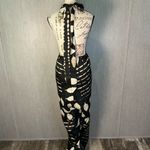 Banana Republic Elegant Black and Cream Halter Jumpsuit Size XL Photo 6