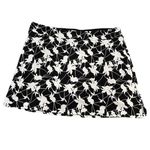 Tranquility Black and White Shadow Flowers Skort Size Large Photo 3
