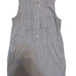 Steven Alan Uniqlo Light Blue White Pintuck Micro Stripe Sleeveless Shirt XS Photo 0