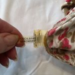 Calvin Klein  size M multi colored red/tan/white/brown pleated front tank top EUC Photo 4