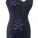 Vintage Y2K Beaded Prom Dress Black Size 8 Photo 6