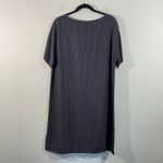 Eileen Fisher  Grey Dots Tencel Blend Short Sleeve Shift Dress Size M Photo 7