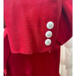 Harvé Benard Harve Benard Vintage Red Jacket Skirt Suit Set White Buttons Made In Italy Sz 12 Photo 12