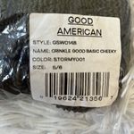 Good American  Women’s Crinkle good basic cheeky bikini bottom stormy001 size 5/6 Photo 2