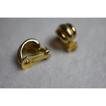 Source Unknown Vintage Classic 1960's Chunky Chubby Gold Tone Clip On Gently Worn Earrings Photo 1