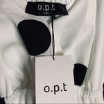 O.P.T. White and‎ Black Polka Dot Tiered Midi Dress Photo 8