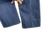 L.E.I VTG Y2k Blue Denim Low Rise Ashley Jeans Orange Floral Boho Embroidery 15 Photo 12