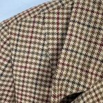Charter Club  Blazer Womens 14 Brown Houndstooth Preppy Academia Quiet Luxury Photo 5