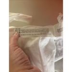 ZARA  Womens White Long sleeve 100% Linen Tie Front Crop Top Size Medium Photo 2