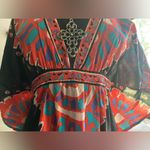 Trina Turk silk blend kimono waist tie resort beach dress, size medium Photo 9