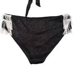 Beachsissi High-Rise Fringe Bikini Womens XL Black White Coastal Cowgirl Dainty Photo 5