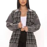 ZARA Denim Tweed Button-Front Jacket Photo 5