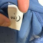 Zyia  Active Blue Polka Dot Mesh Sleeveless Crop Top Small‎ CP Photo 2