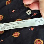 Free People Intimately  Black and Orange Button Down Long Sleeve Shirt XS Photo 10