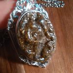 Carved Horse Tiger's Eye Pendant Necklace Photo 2