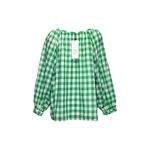 EMERSON FRY Lucy Blouse, Meadow Check, Large White Photo 6
