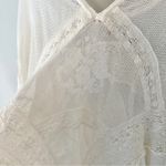 Free People Layered In Lace Swing Dress Tunic Ivory White Small Photo 9