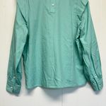 Everlane NWT  The Wing Shoulder Mock Neck Ruffle Long Sleeve Blouse Green Size 8 Photo 7