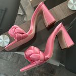 Loeffler Randall Freya Braided Curved Heel Sandals Bubblegum, Size 11 New in Box Photo 6