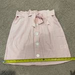 Derek Heart Light Pink Paperbag Linen Y2k Mini Skirt Photo 5