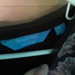 Simply Vera Vera Wang Floral Flower Black Dress Size XL Photo 4