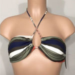 Vince Camuto stripe cross tie bikini top. NWT Photo 0