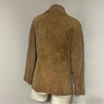 Vintage Women’s‎ Suede Leather Barn Cropped Trench Jacket Size 11 Handmade Tan Photo 4