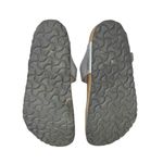 Birkenstock Gizeh Silver Birko-Flor Faux Vegan Leather Slip-On Thong Sandals Photo 6