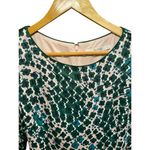 Boden Floral Kelly Green & Pink Four Leaf Clover Sheath Belted Tie Dress US 6R Size 6 Photo 4