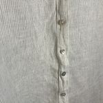 Tahari  Linen Stripe Button Rolled Long Sleeve V-neck Collar Shirt 3X Laganlook Photo 4