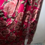 Wild Fable New Absolutely Gorgeous Cap Sleve Satin Maxi Bodycon Floral Pink Red Dress Small Photo 7