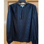 Frame  women’s black Print Keyhole Blouse size medium (New) $398.00 Photo 7