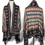 Anthropologie Guinevere Merino Wool Cardigan Sweater Bohemian Gypsy Fringe Small Photo 1