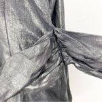 Dana Buchman Metallic 100% Linen Silk Lining Belted Waist Blazer Jacket Size 14 Photo 10